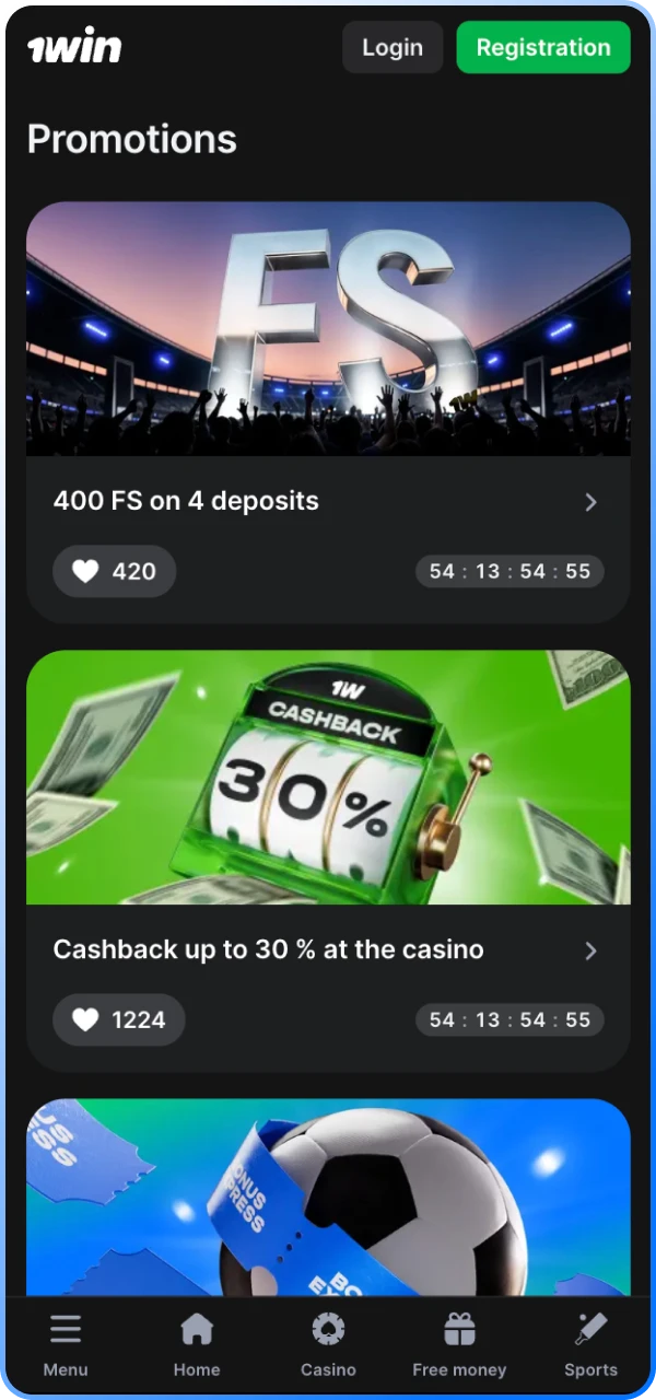 Choose the right bonuses at 1win online casino.