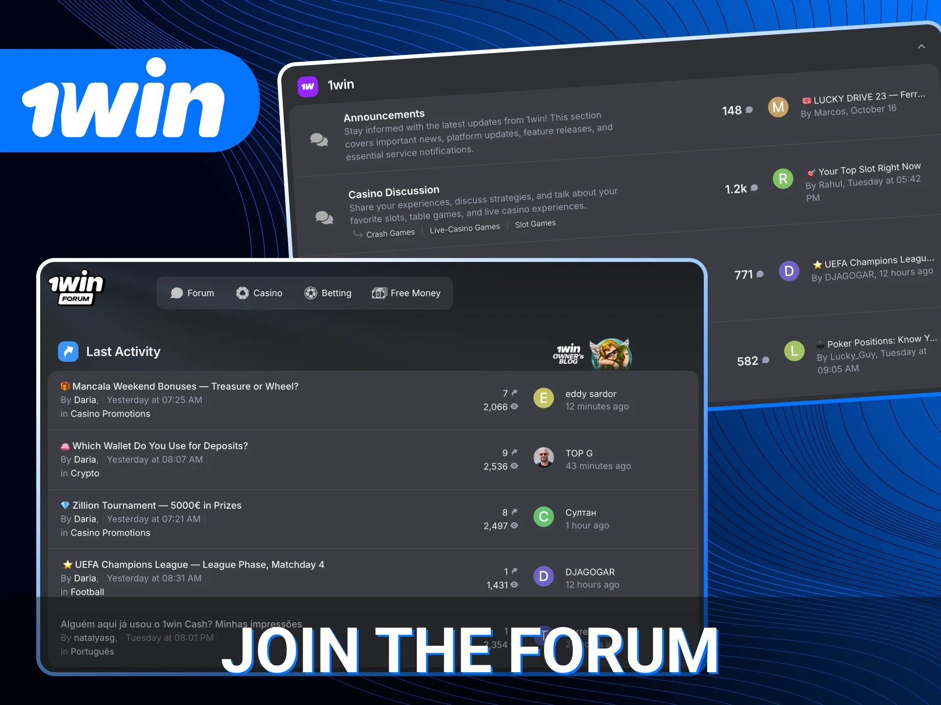 Learn more about the 1win online casino Forum.