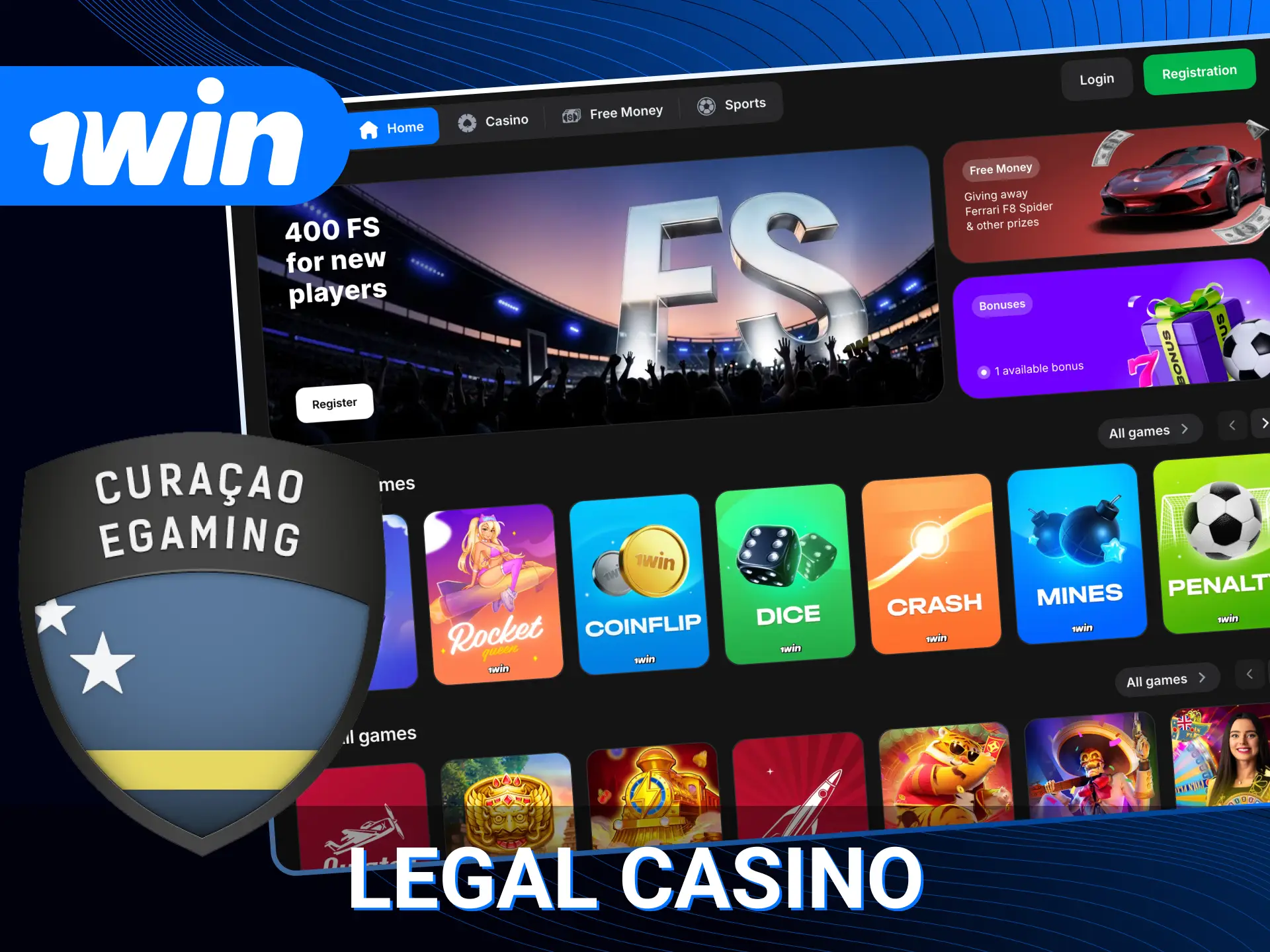Is 1win online casino legal in India.