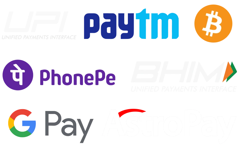 UPI, Paytm, PhonePe, and Google Pay payment methods are available at 1win online casino.