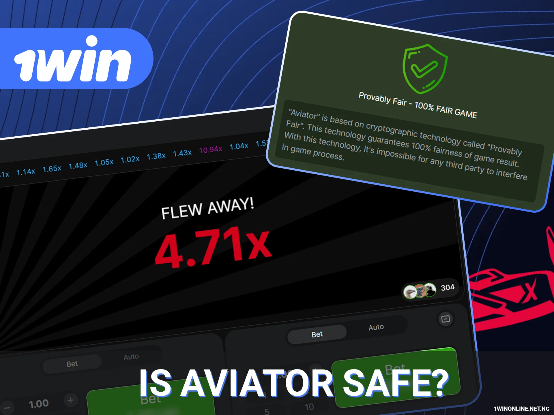 Trusted Aviator software on 1win website.