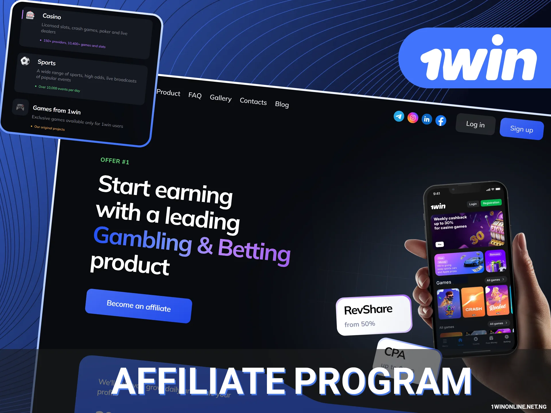 Join the 1win affiliate program today.