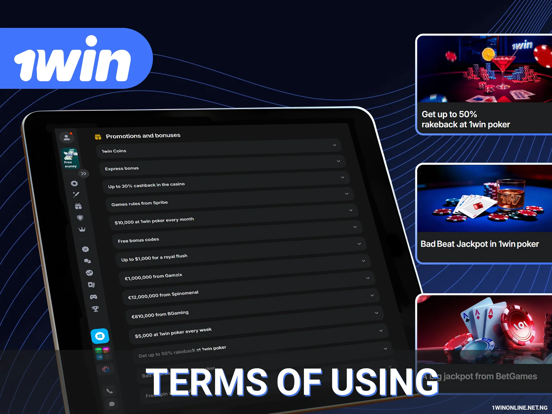 Terms and rules for 1win bonuses.