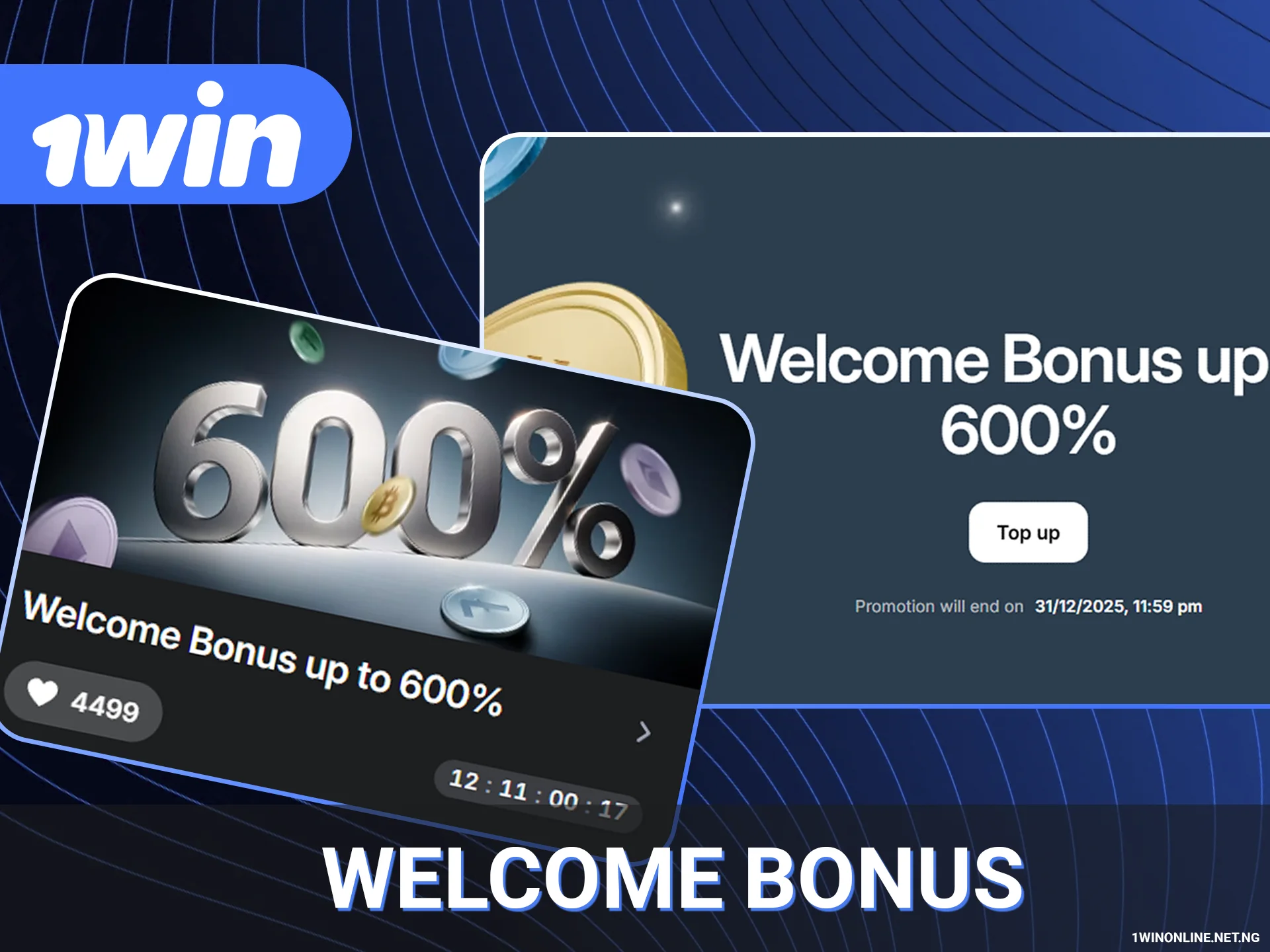 1win welcome bonus for new players.