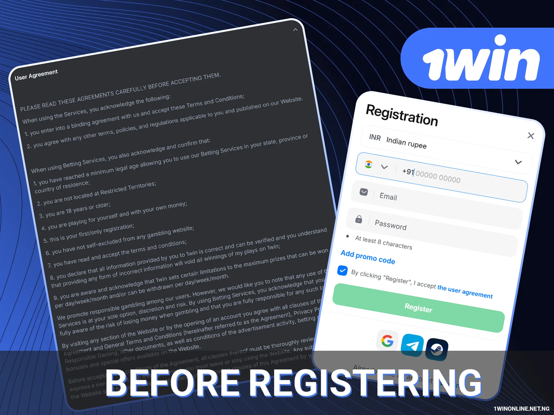 Important 1win registration tips for users.