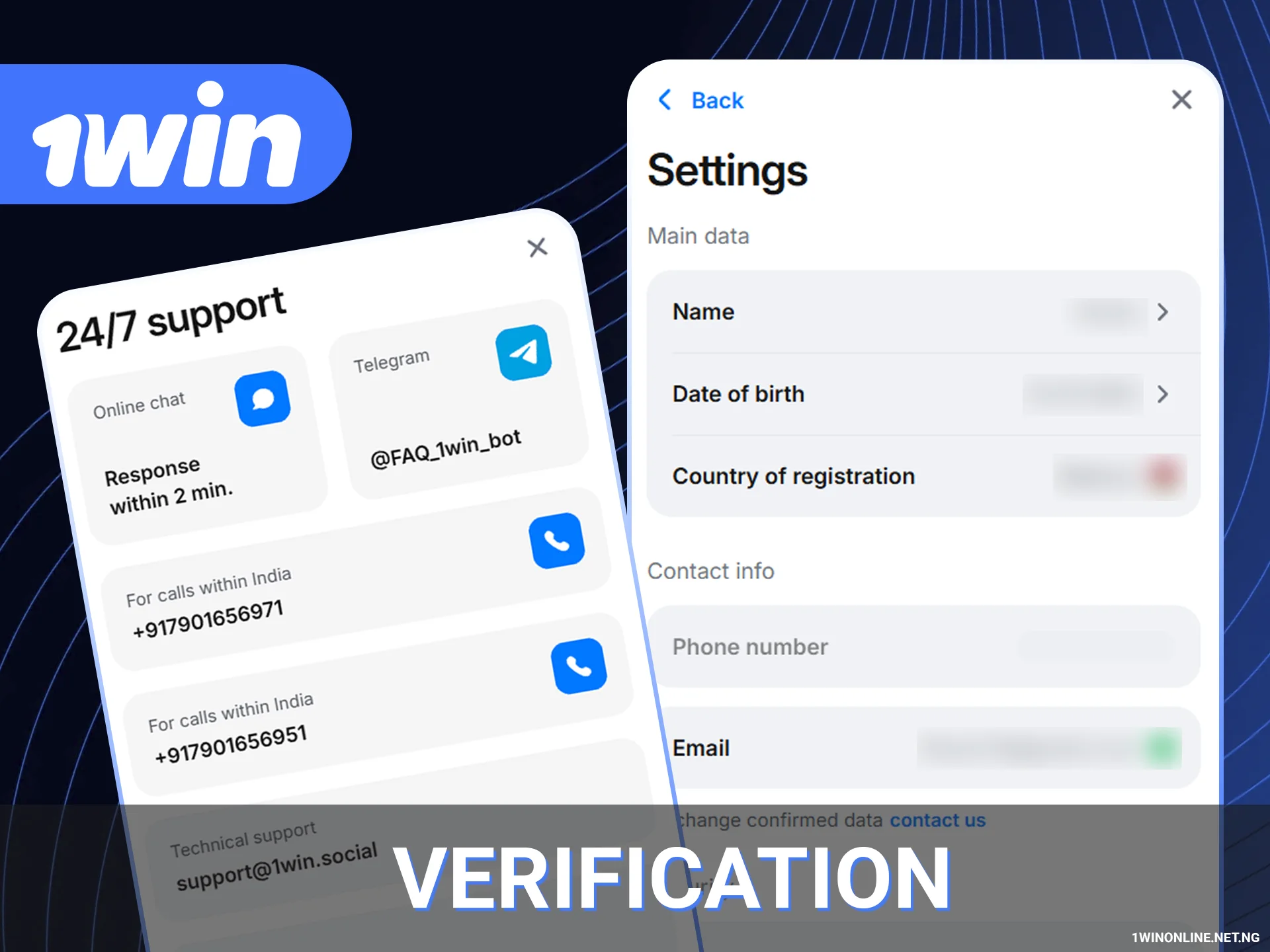 Verify your 1win India account for safety.
