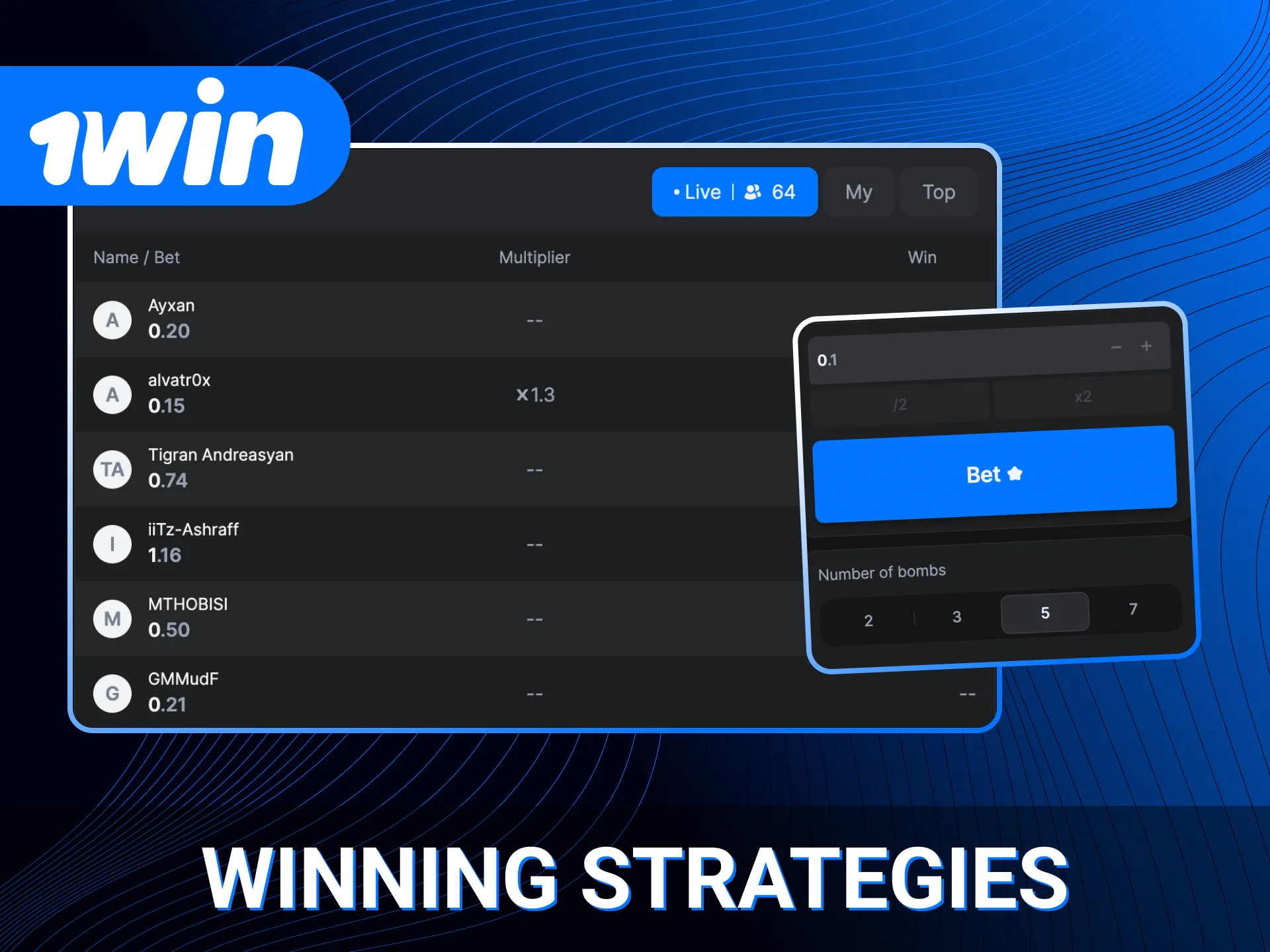 Apply effective tactics and tips to succeed in 1win Mines.